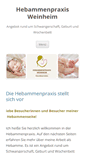 Mobile Screenshot of hebammenpraxis-weinheim.de