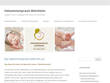 Tablet Screenshot of hebammenpraxis-weinheim.de